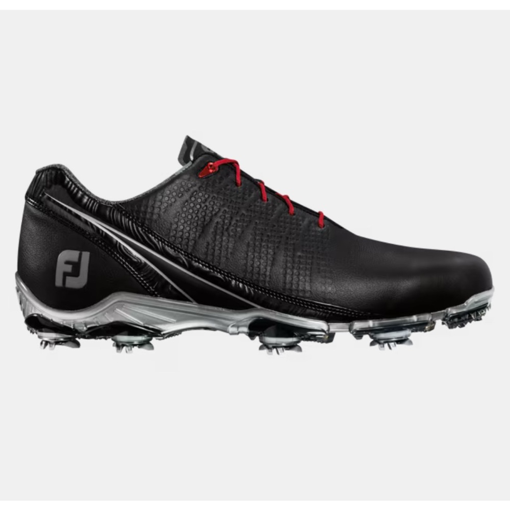 FootJoy DryJoys Next Advancement Golf Shoes, Men’s 11.5W (wide) black / red